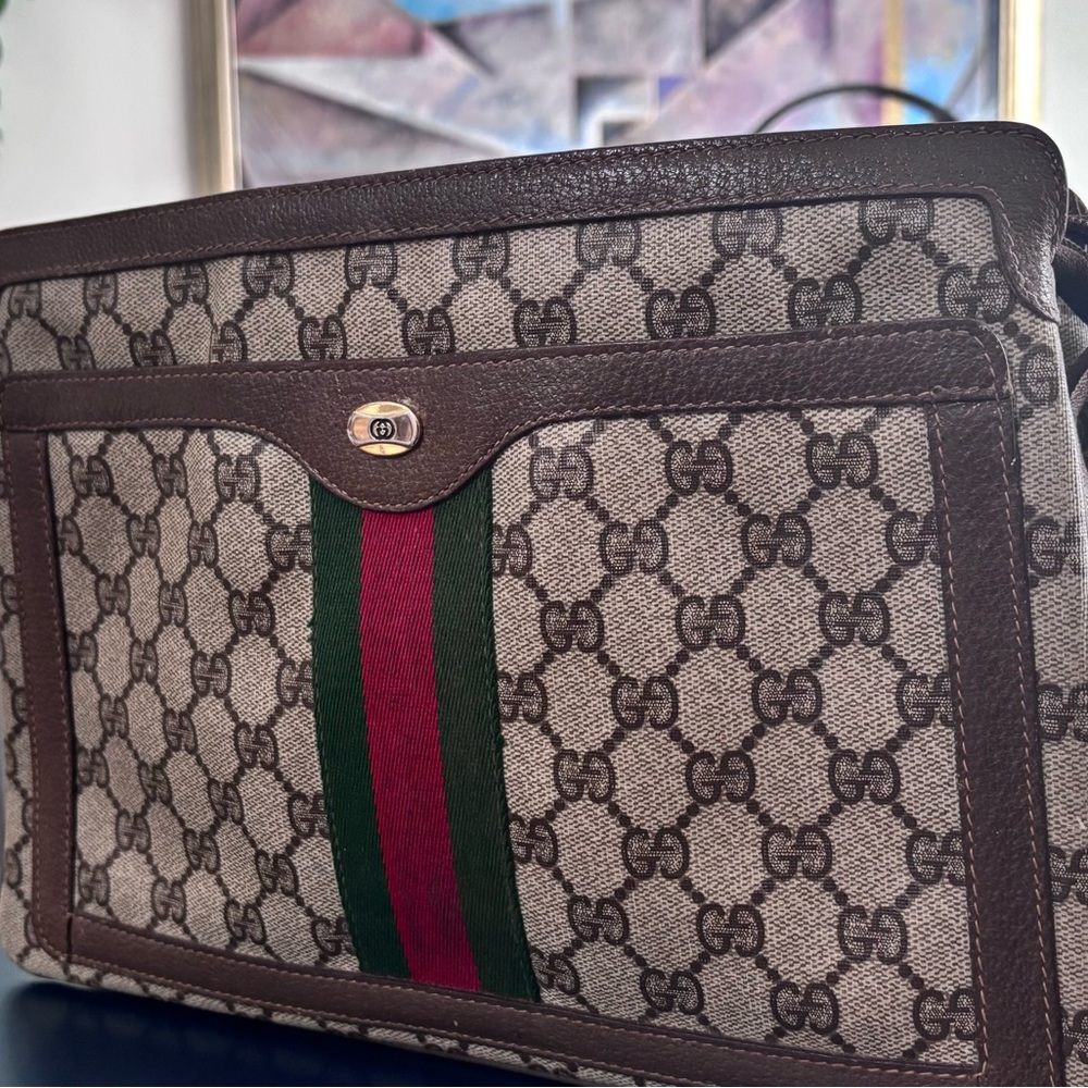 Gucci Brown Monogram Men's Bag